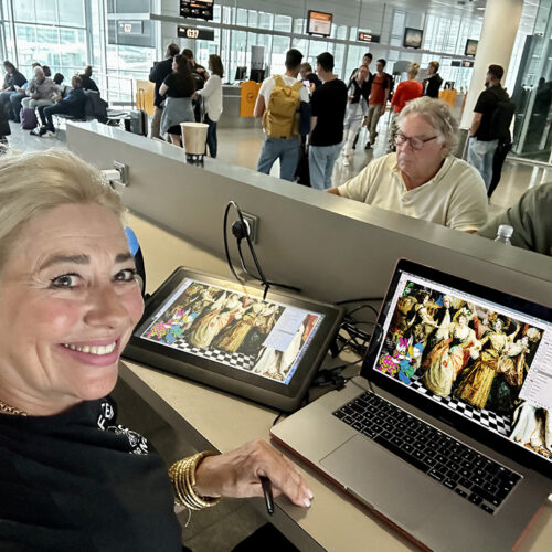 Nina Nolte always carries her studio with her, even while traveling.